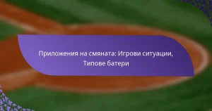 Приложения на смяната: Игрови ситуации, Типове батери
